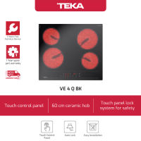 Teka Vitroceramic Hobs VE 4 Q BK Kompor Listrik 4 Zona