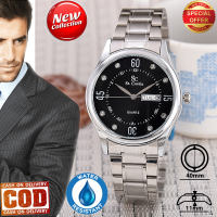 Jam Tangan Pria - Saint Costie -JamRante Anti Air-SC8932G-Date Day Movt-Stainless Stell Band
