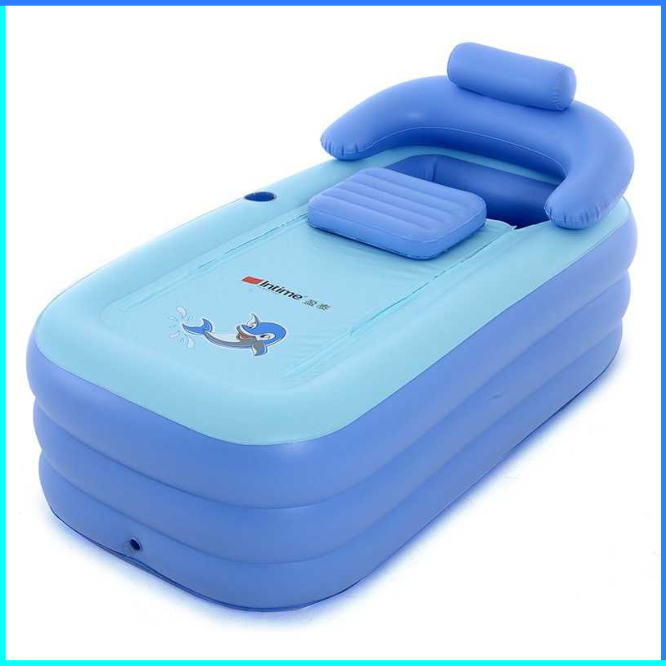 COD Intime Spa Bathtub Portable 160 x 84 x 64 cm dengan Pompa YT 038B / Bak mandi besar jumbo dewasa anti pecah karet anak perempuan lipat portable