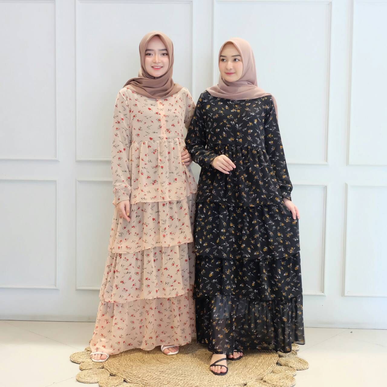 COD Gamis ALWA Maxi Bahan Wolfis Baju Muslim Wanita cod gamis alwa maxi bahan wolfis baju muslim wanita