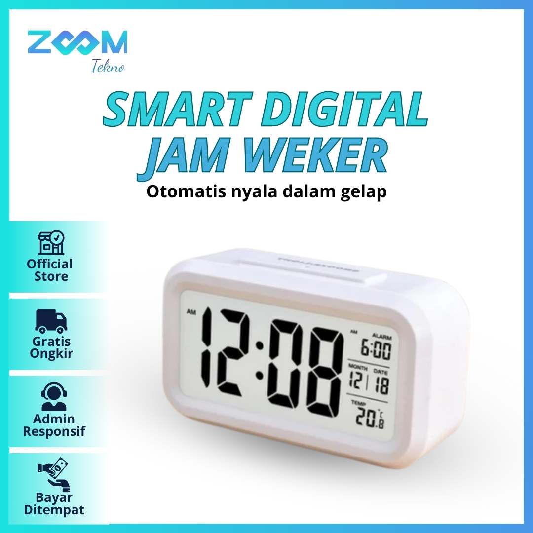 Jam Weker Pintar Jam Meja Digital Digital Smart Alarm Clock Jam Weker (zoom)