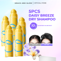 Grace and Glow Dry Shampoo Instant Hair Refresh Daisy & Velvet Breeze | Shampoo Kering Tanpa Bilas Hair Spray Semprotan Rambut Aerosol Anti Lepek Atasi Kulit Kepala Berminyak | Shampo Penyegar Fresh Hair Styling Rambut Bervolume dengan Wangi Mewah Segar