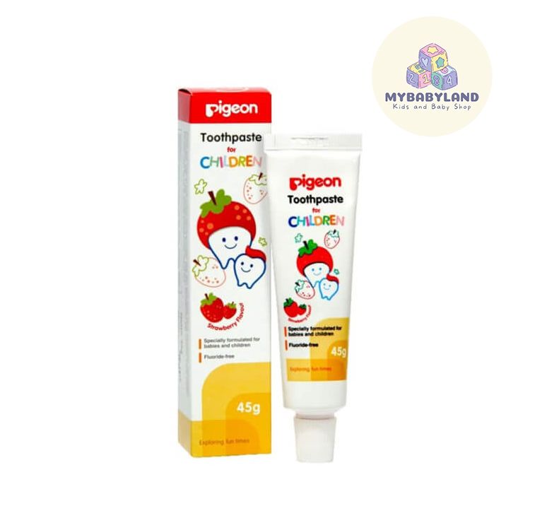 Pigeon Toothpaste | Pasta Gigi Anak | Odol Bayi Dan Anak - 45gr | Pigeon Toothpaste Strawberry | Pigeon Toothpaste Orange