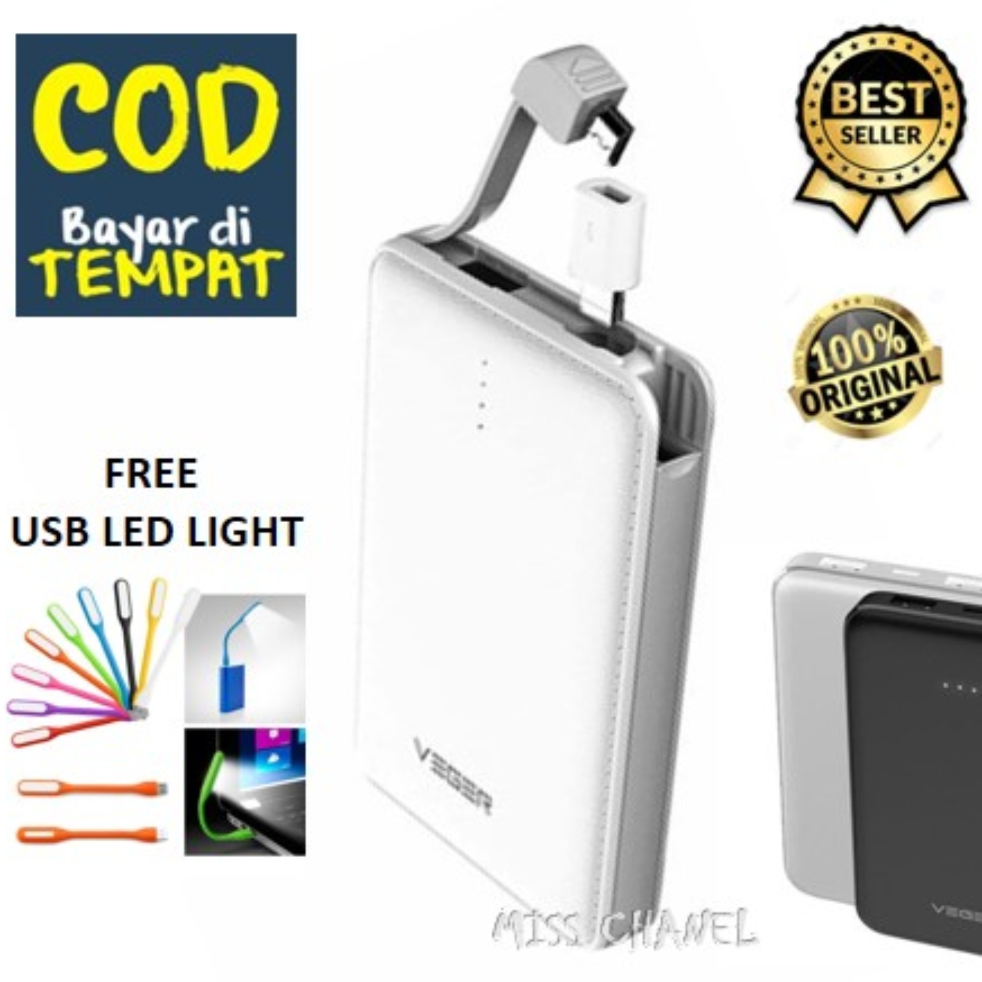 ( PROMO BONUS USB LED ) Power Bank VEGER 12000MAH ORIGINAL VEGER - PowerBank Fast Charging / Power Bank Model Slim 12000mAh - OUTPUT USB 5V1A -Multiwarna (promo bonus usb led) power bank veger 12000mah original veger – powerbank fast charging / power bank model slim 12000mah – output usb 5v1a -multiwarna