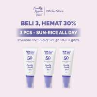 Finally Found You! SUN-RICE ALL DAY Invisible UV Shield SPF 50 PA++++ 50ml Sunscreen Wajah untuk Semua Jenis Kulit Melindungi dari Sinar UVA UVB Mencerahkan Wajah dan Memberikan Hasil Glass Skin