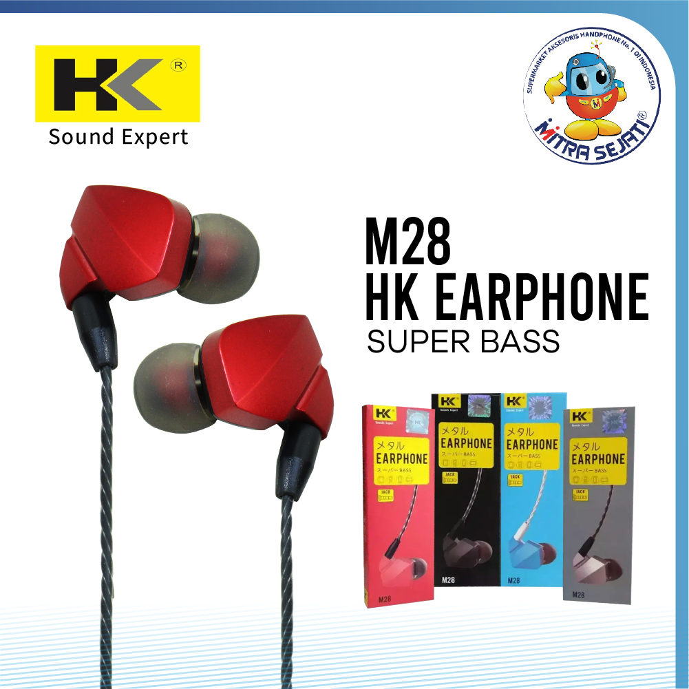 Earphone Handsfree Headset Headphone HK-M28 Headset Sound Expert -AHFUNIVM28HK