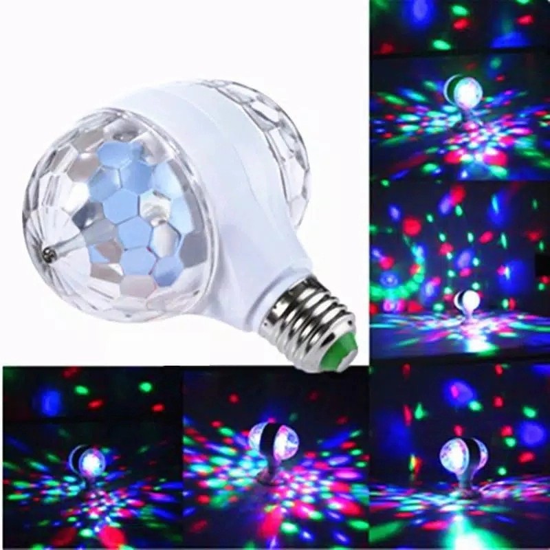 lampu disco led 2sisi/ disko 2sisi / lampu disco e27 warna warni