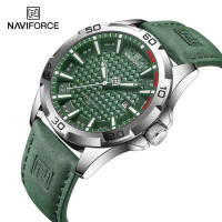Jam Tangan Pria Original Naviforce NF-8023 M Leather Strap Water Resistant
