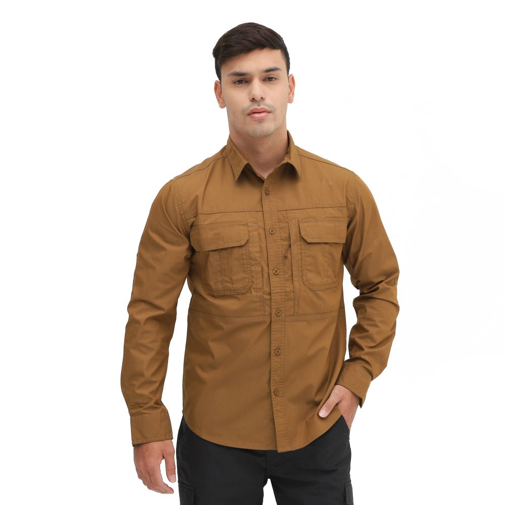 910007511 MENS EQUATOR SHIRT 2.0 LS - BRW