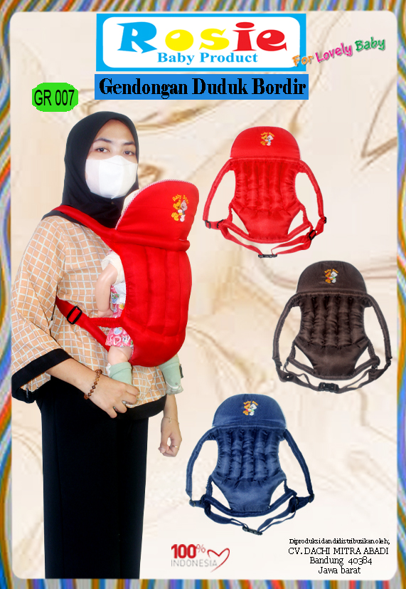 Gendongan Bayi Depan Bordir Rosie GR007