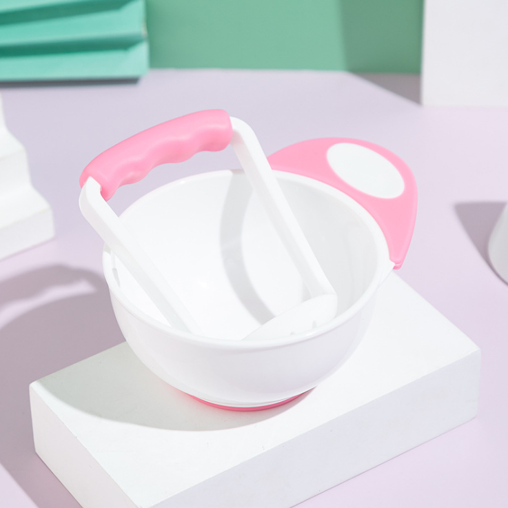 Murah Banget - 2 in 1 Baby Safe Food Masher / Set Grinding Bowl Bayi / Alat Penghancur Makanan Bayi Mpasi
