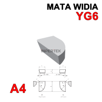 Mata Widia A416Z YG6 Pahat Cemented Tip A 416 Z YG 6 Bubut Carbide