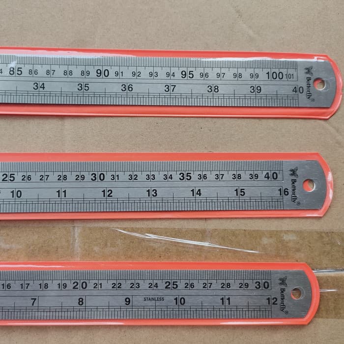 Penggaris Besi 30 Cm Butterfly - Ruler Stainless - Butterfly