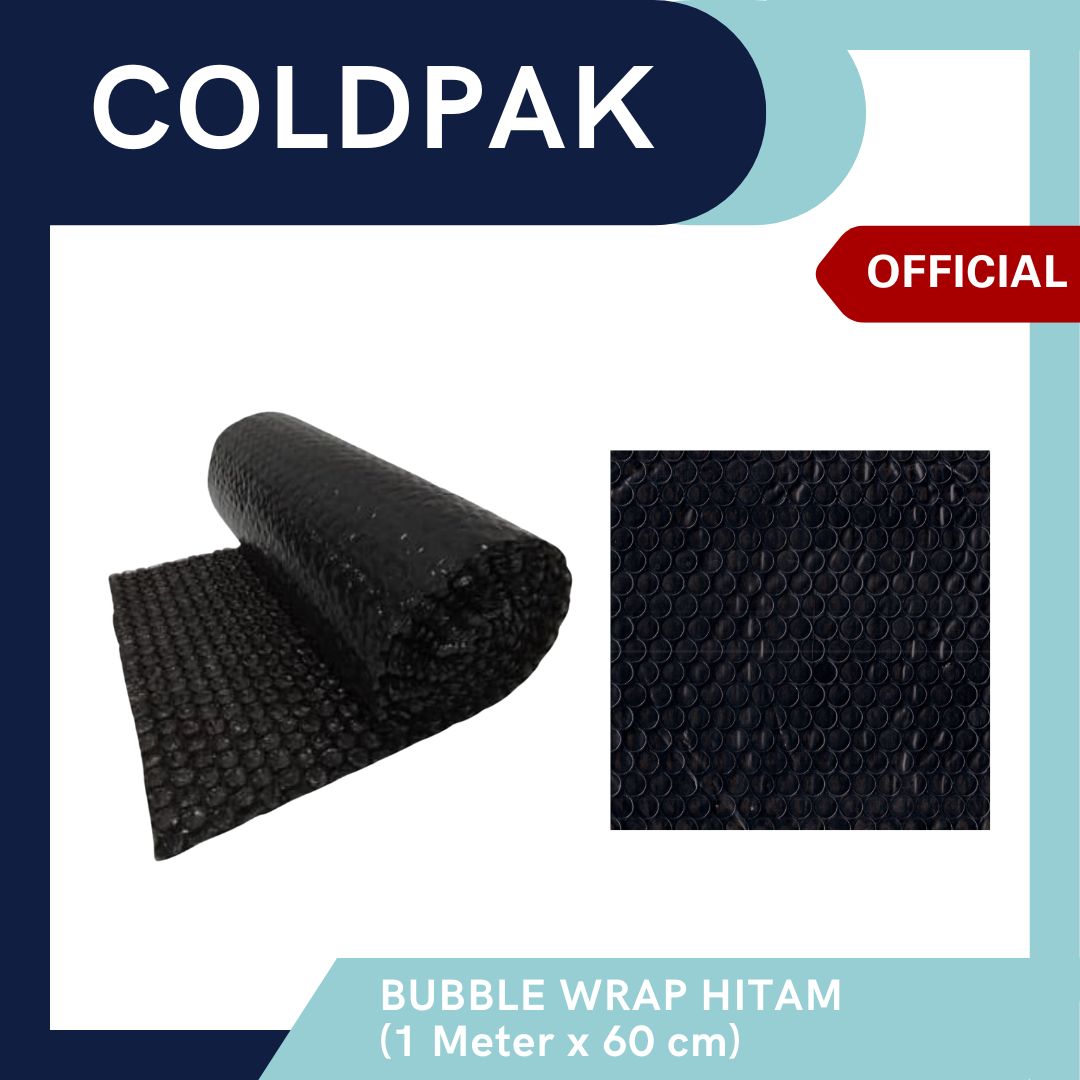 COLDPAK Bubble Wrap Hitam Tebal Premium Panjang 1 Meter Lebar 60 cm