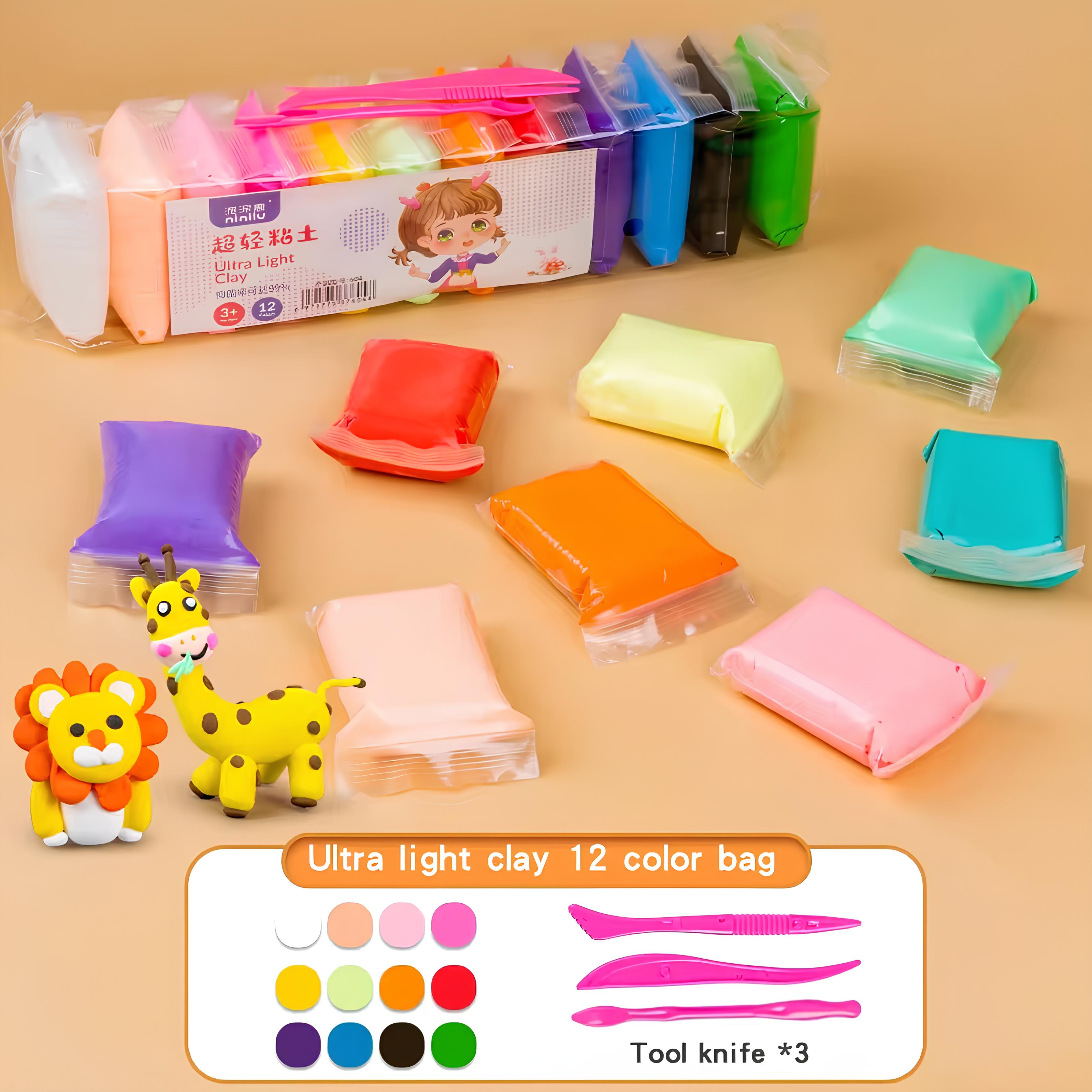 [COD] Mainan Edukasi Soft Clay Isi 12pcs Mainan Anak Clay Polymer Dough Colour Play Slime Squishy Kids Toys