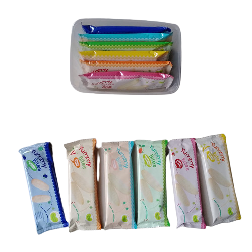 Yummy Bites Rice Crackers banana strawberry apple vegetables carrot 25gr mini ecer mix 7 rasa razqa baby mpasi