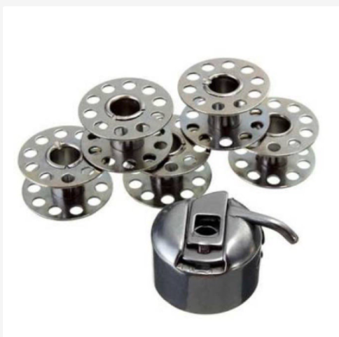 PAKET HEMAT BTF ( 5 Spool + 1 Sekoci ) Sekoci dan Spool Mesin Jahit Butterfly Singer Hitam Jadul