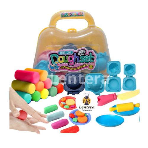 Mainan Lilin Plastisin Edukasi Anak Play Fun Doh Cetakan Masak Masakan Playdough Cooking Set