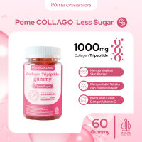 Pome COLLAGO 1 Botol - Collagen Tripeptide Gummy with Glutathione Vitamin C Niacinamide (Gummy untuk kesehatan kulit)