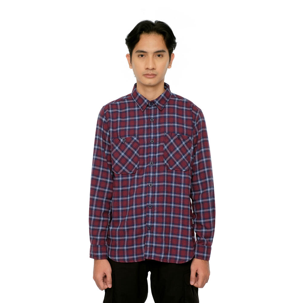 910010205 DESERT LINE FLANNEL SHIRT LS - RED