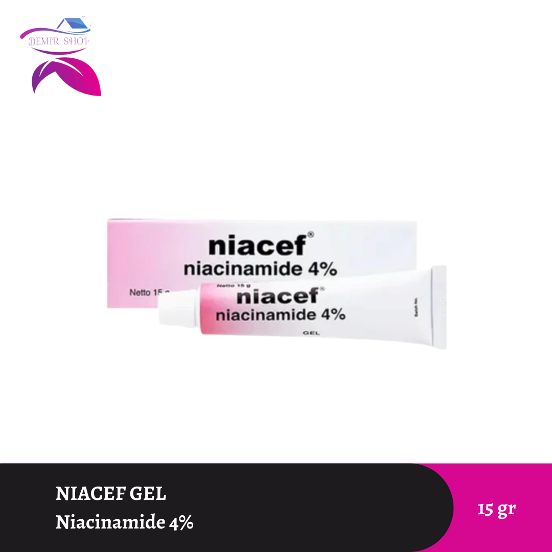Niacef 4% Gel 15 gr / Niacinamide / Obat Jerawat / Acne Gel