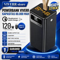 Powerbank viverr kapasitas 80.000 mAH  120W QUICK CHARGING Type R18 Fast charging big kapasitas garansi 1 Tahun.