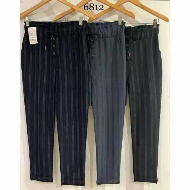 BZA-Celana salur wanita bahan katun IMPORT-premium quality-COD bza-celana salur wanita bahan katun import-premium quality-cod