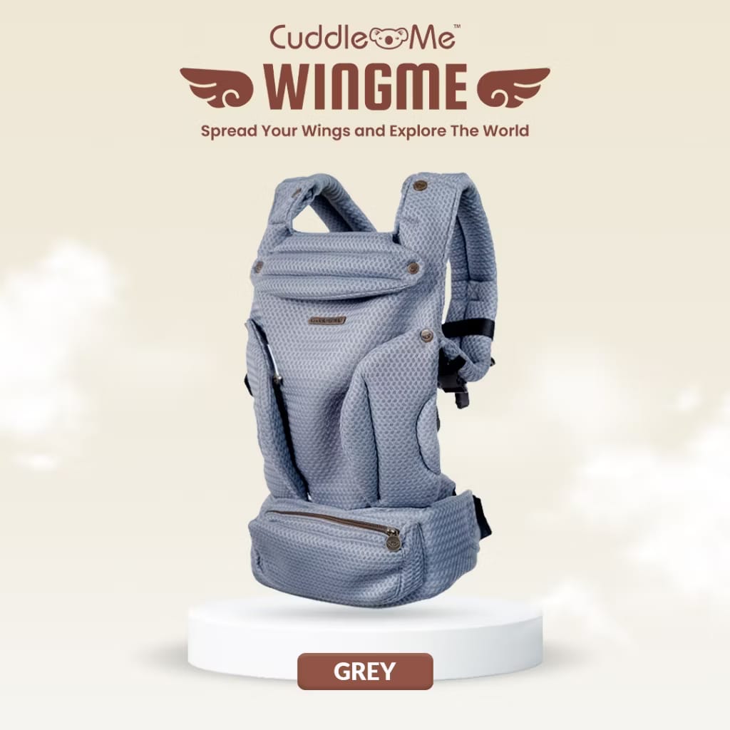 CuddleMe Wingme Carrier Premium Gendongan Depan Non Hipseat Newborn Baby Toddler SSC M Shape Adjustable 5 Posisi Bayi Balita Wing Me Cuddle Me