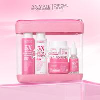 Animate 5x Active Whitening Series 5in1 [Set 5 Pcs] | Toner / Facial Wash / Serum / Day Cream / Night Cream / Mencerahkan & Meratakan Warna Kulit Wajah