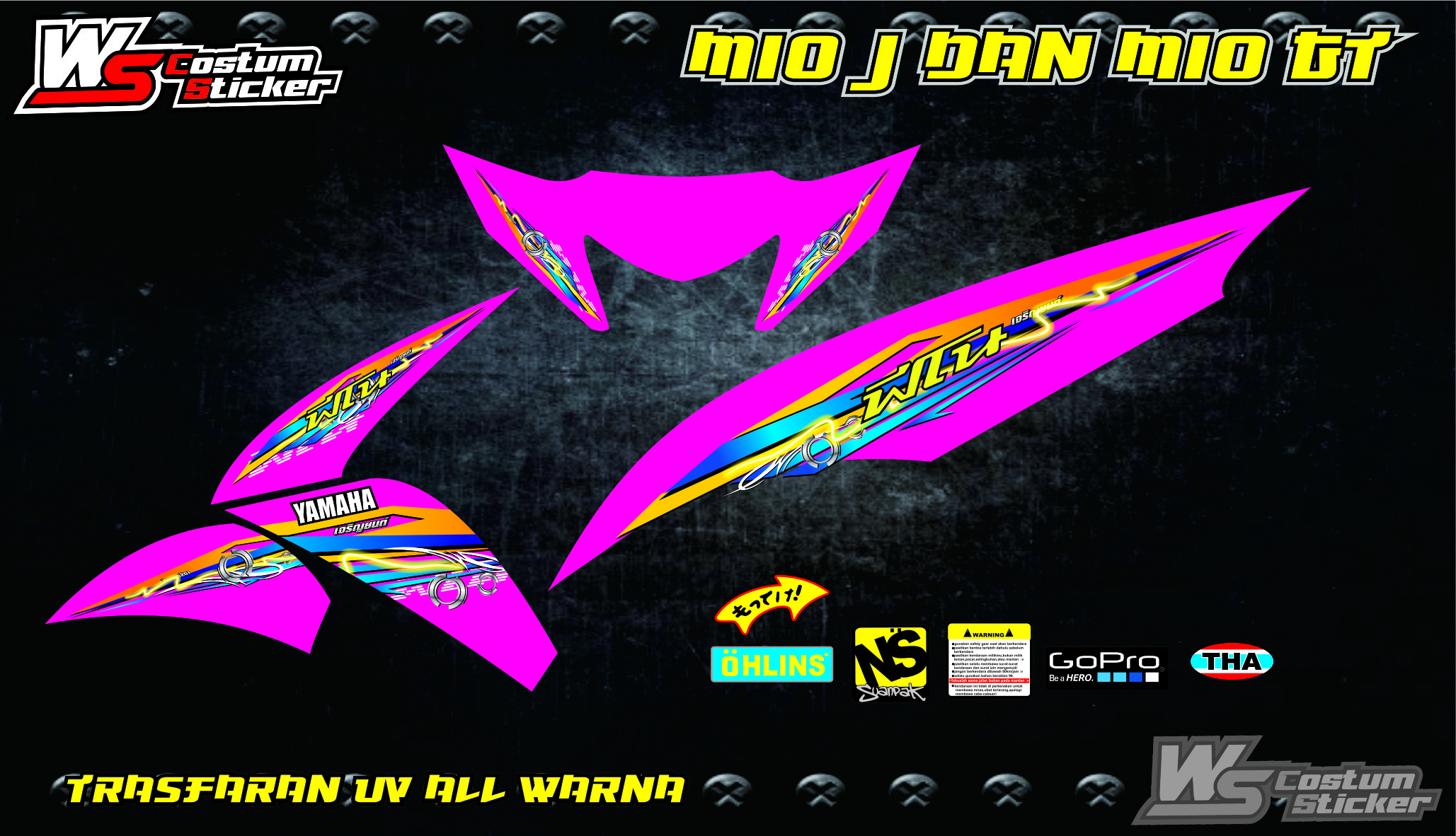 STRIPING MIO J DAN MIO GT STICKER TRASPARAN UV DISEN C1 striping mio j mio gt sticker trasparan uv disen c1