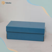 (ISI 20) Kardus Sepatu Die Cut 29x16x10.5 cm Warna Biru Polos (Bisa Custom) - Tokodus Bandung