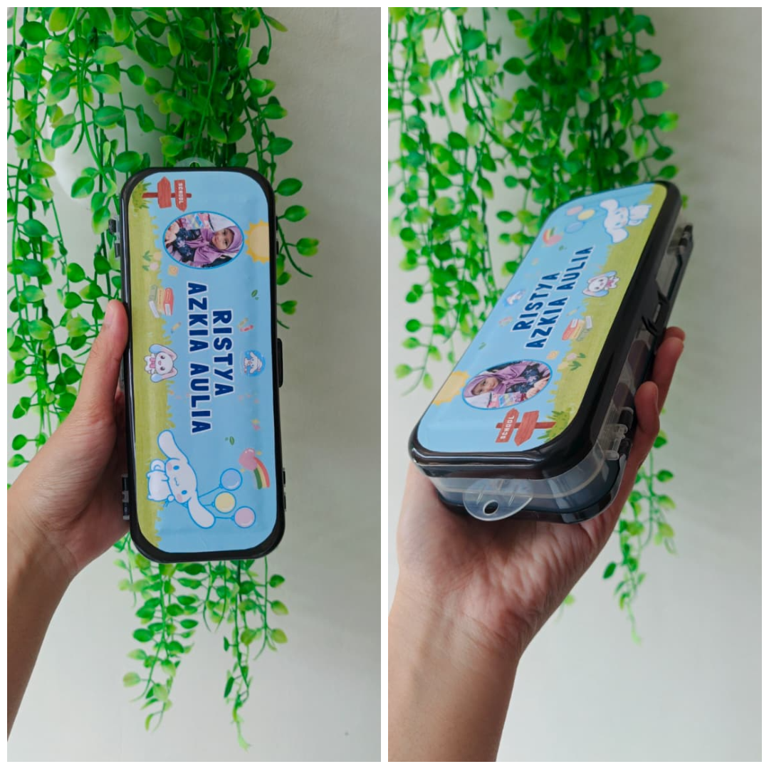 Kotak Pensil Custom Karakter & Desain Sekolah - Warna Gaya Bisnis