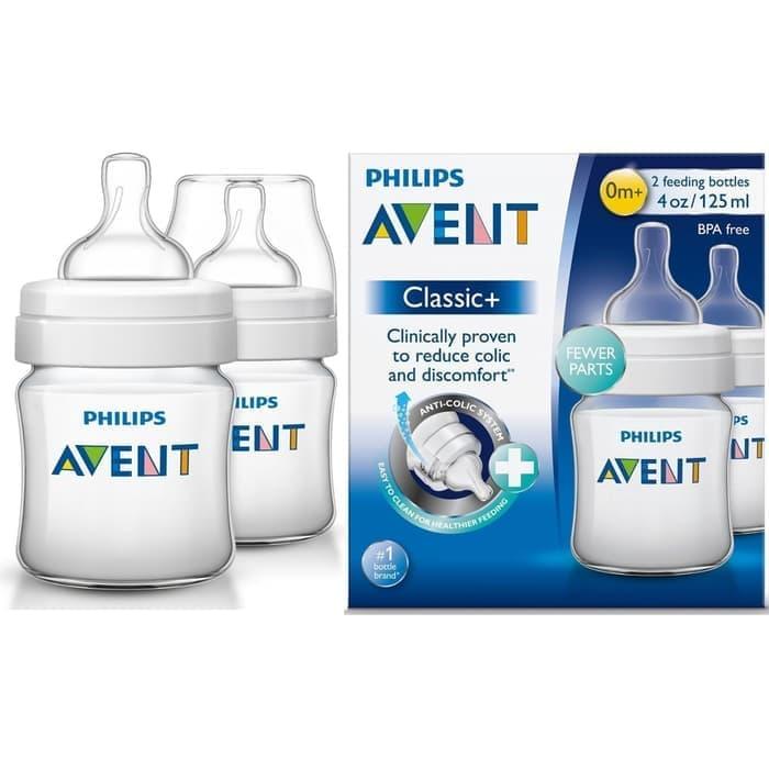 Botol Susu Avent Classic 4Oz/ 125ml Isi 2 Pcs