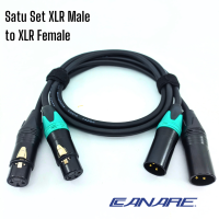 Kabel Audio Mixer ke Power XLR to XLR Satu Set Kabel Canare Hitam