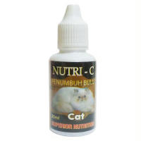Vitamin Kucing Bulu Rontok Obat Penumbuh Bulu Kucing Super Cepat Dan Super Lebat NUTRI C - Kemasan 30ml - Hijrah Pet Shop