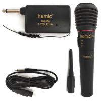 Homic Mic Wireless Karaoke HM-308 Mic Kabel dan Tanpa Kabel