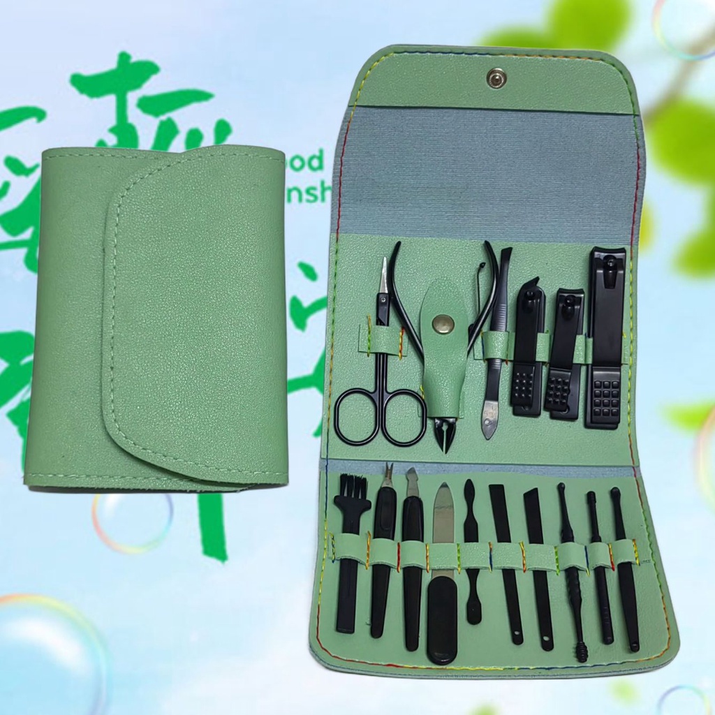 Murah Banget - Set Gunting Kuku Premium 16 in 1 / Manicure Set / Dompet Gunting Kuku Set 16 in 1 ...