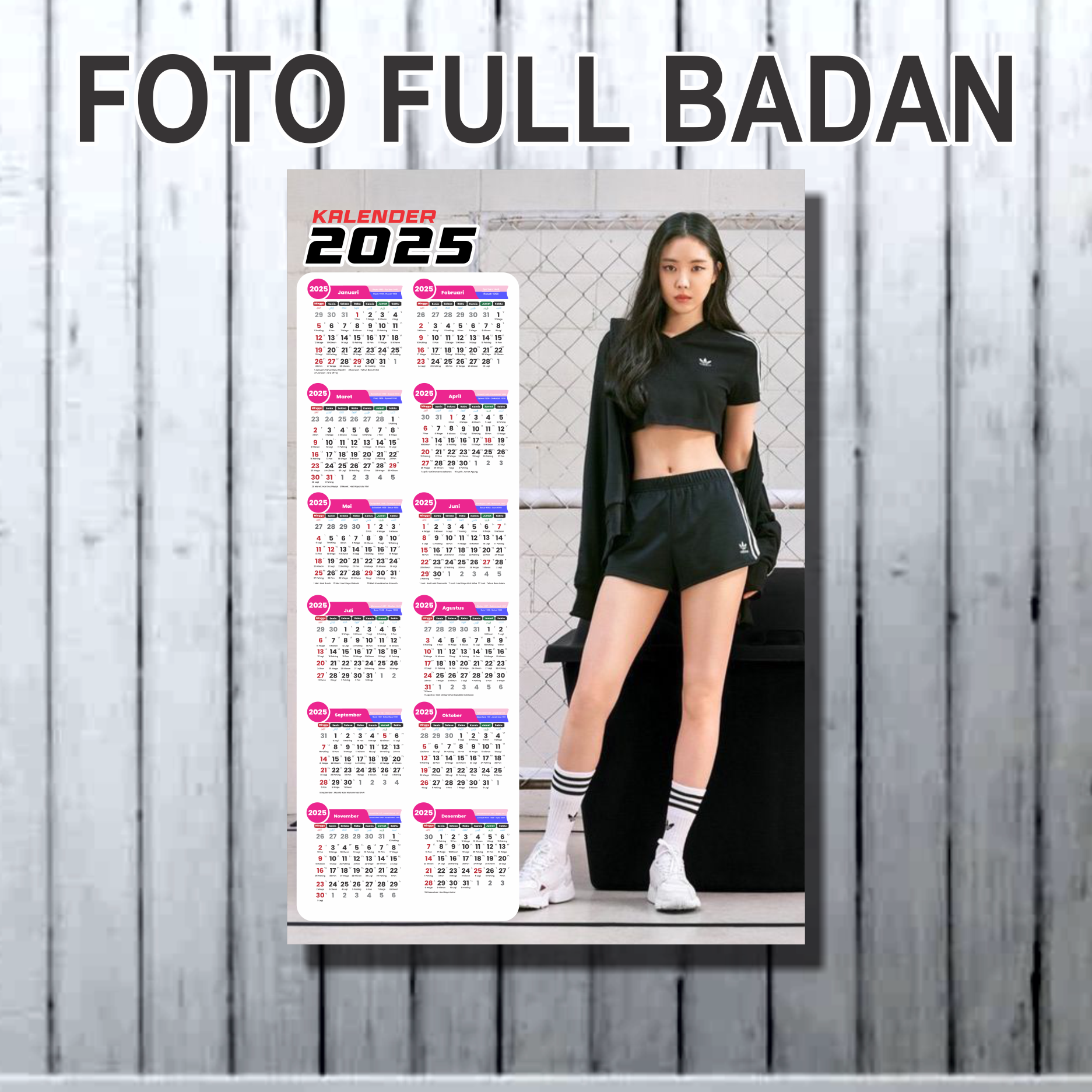 KALENDER FOTO CUSTOM 2026 KALENDER POSTER DINDING