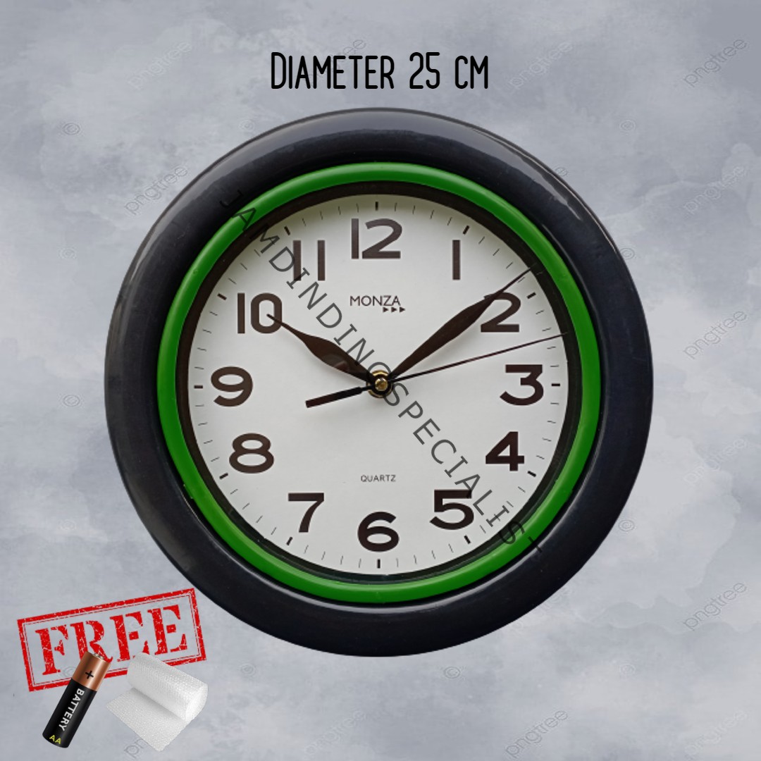 JAM DINDING POLOS DIAMETER 25CM GROSIR TERMURAH MONZA 888
