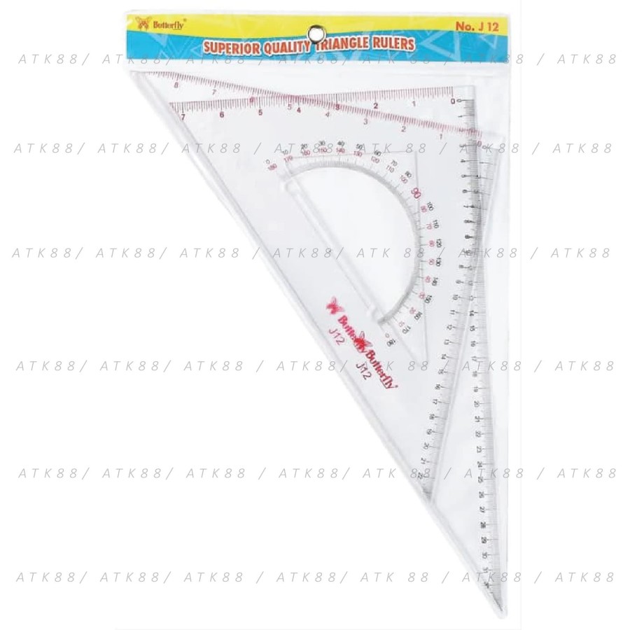 penggaris segitiga butterfly - J12 /TERLARIS/TERMURAH