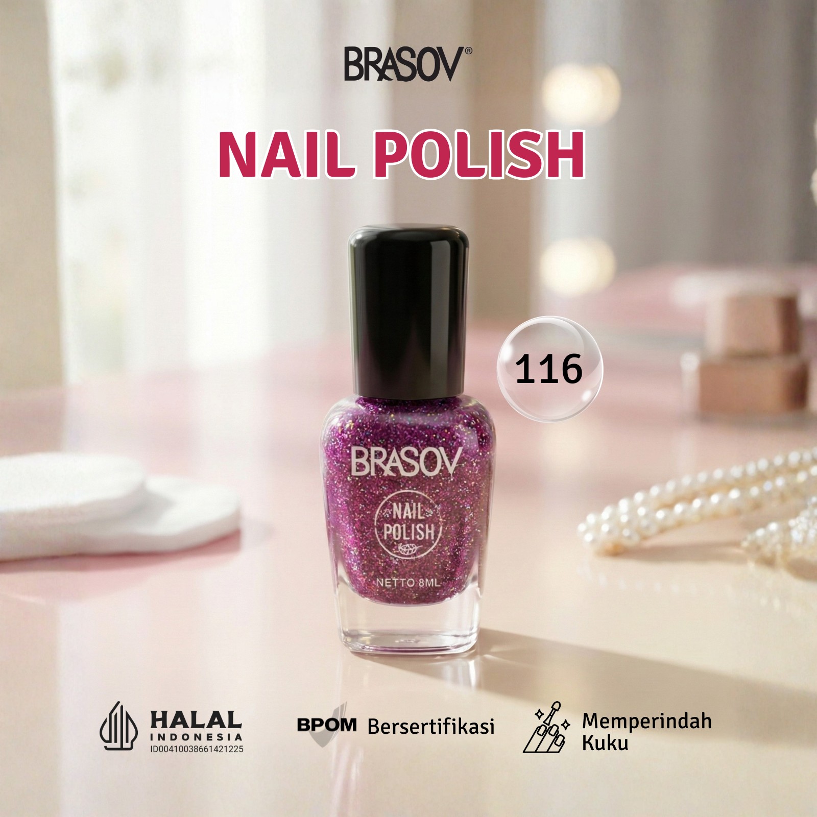 BRASOV Kutek Cat Kuku 8 ML Kutex Nail Polish XX-CT - Lulus Uji BPOM