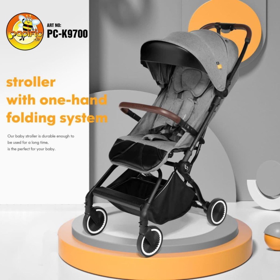 Stroller Pacific K8000 Cabin Size Ringan One Hand Fold Newborn - 6thn / 35kg Kuat Simple Murah / k8200 / k8050 Stroller Bayi / Kereta Dorong