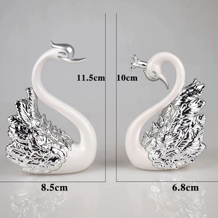 Sepasang Angsa Gold / Silver Flaminggo Hiasan / Interior Emas Dan Perak Pernikahan / Dekorasi Ruang Tamu