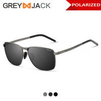 Grey Jack/Kacamata Hitam Sunglasses Polarized Anti UV Kotak Style Kekinian METAL Kuat Fashion Pria Terbaru 2462
