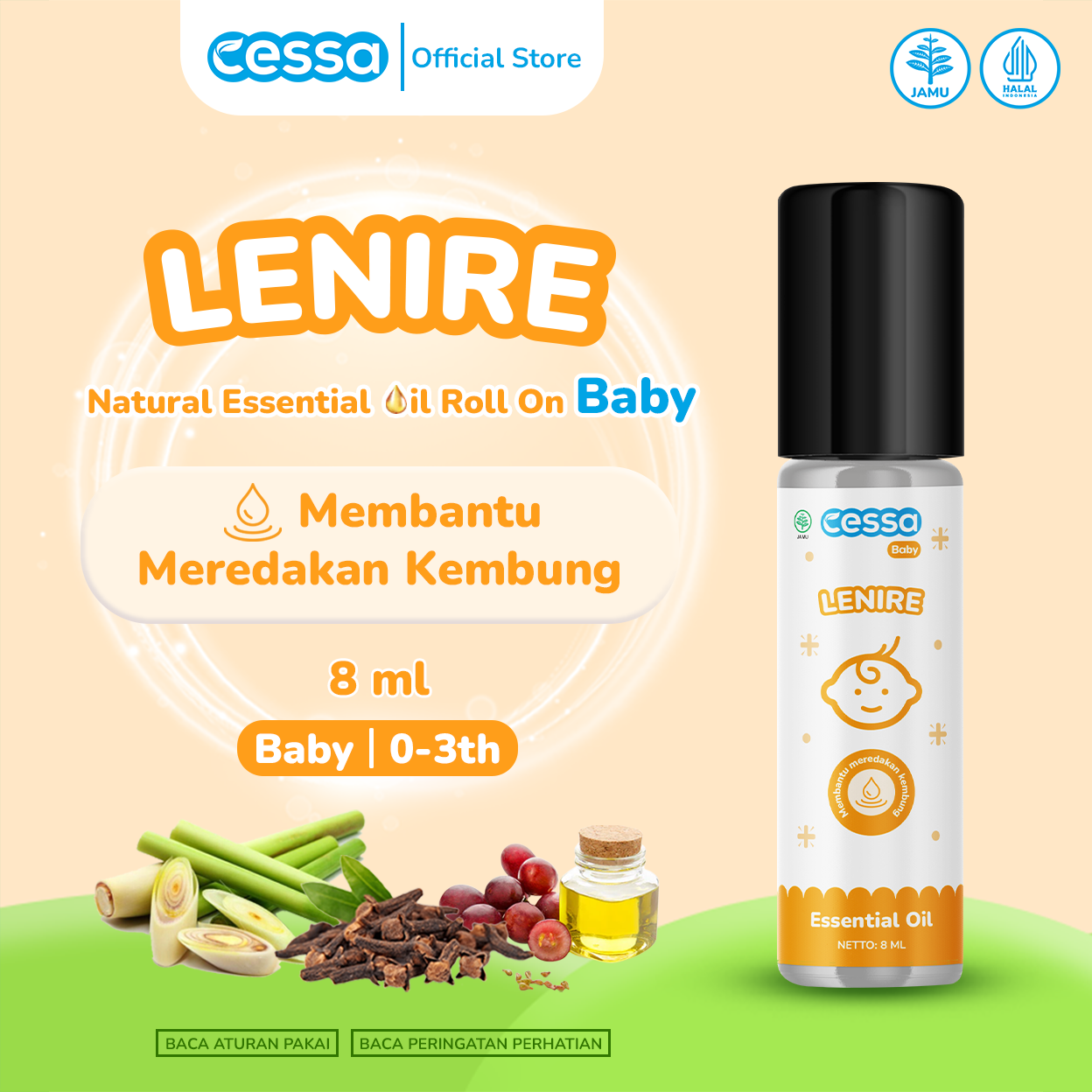 Cessa Baby Lenire - Natural Essential Oil Meredakan Perut Kembung/Mual