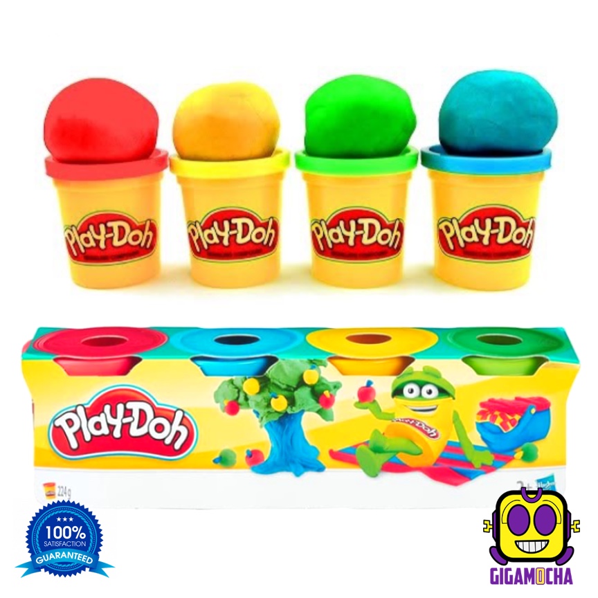 Play-Doh ORIGINAL Hasbro Set 4 Warna Basic Playdoh BESTSELLER