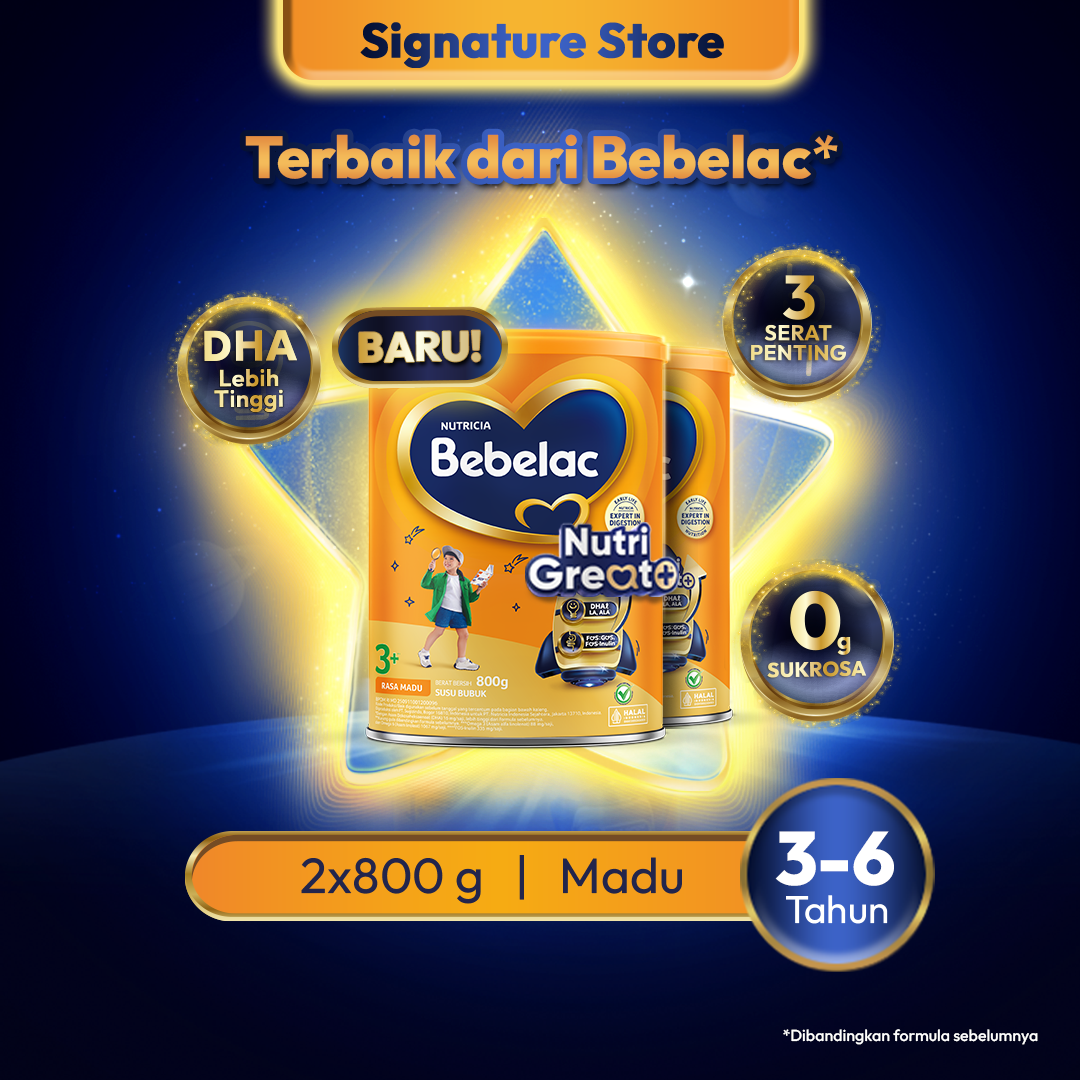 Bebelac 4 / Bebelac 3+ Madu Susu Pertumbuhan Bubuk 800gr x2