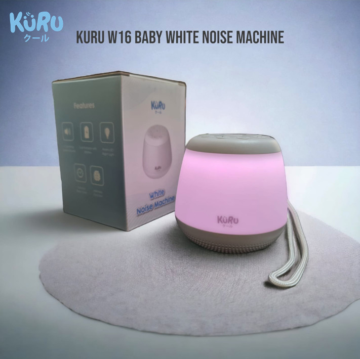 KURU W16 Baby White Noise Sound Machine Shusher with LED Night Lamp