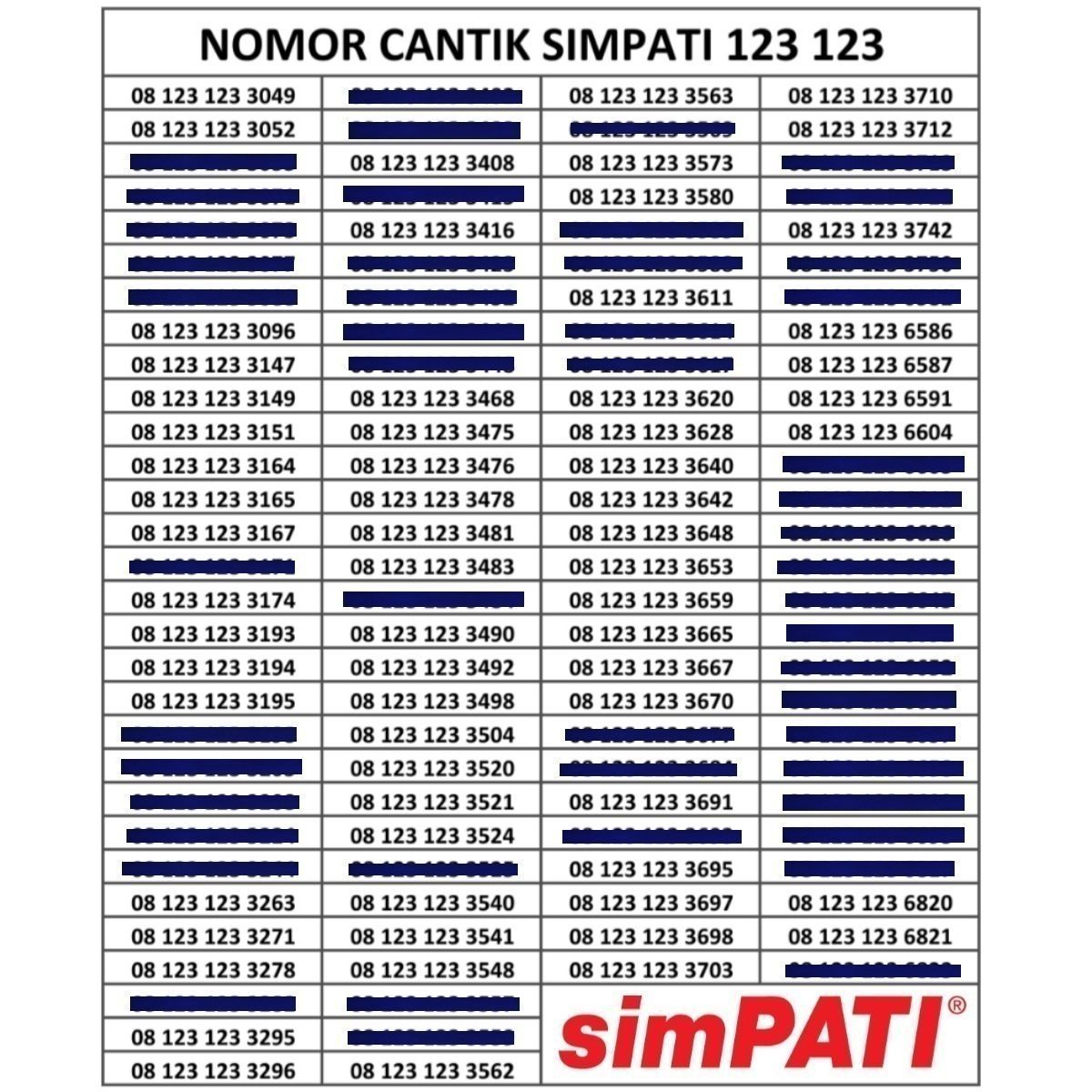 SIMPATI NOMOR CANTIK TELKOMSEL MURAH MERIAH ADA SERI TAHUN ABAB AABB TRIPLE KWARTET NOMER CANTIK TELKOMSEL KARTU PERDANA simpati nomor cantik telkomsel meriah ada seri tahun abab aabb triple kwartet nomer cantik telkomsel kartu perdana