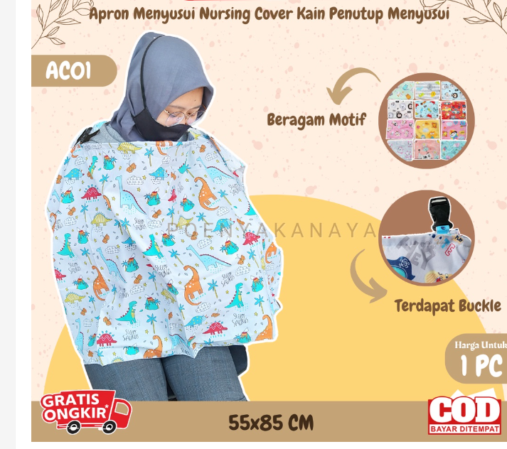 Apron Menyusui Bayi Nursing Cover Baby Appron Murah Meriah Penutup Menyusui Berkualitas